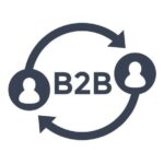 download b2b icon on white for free