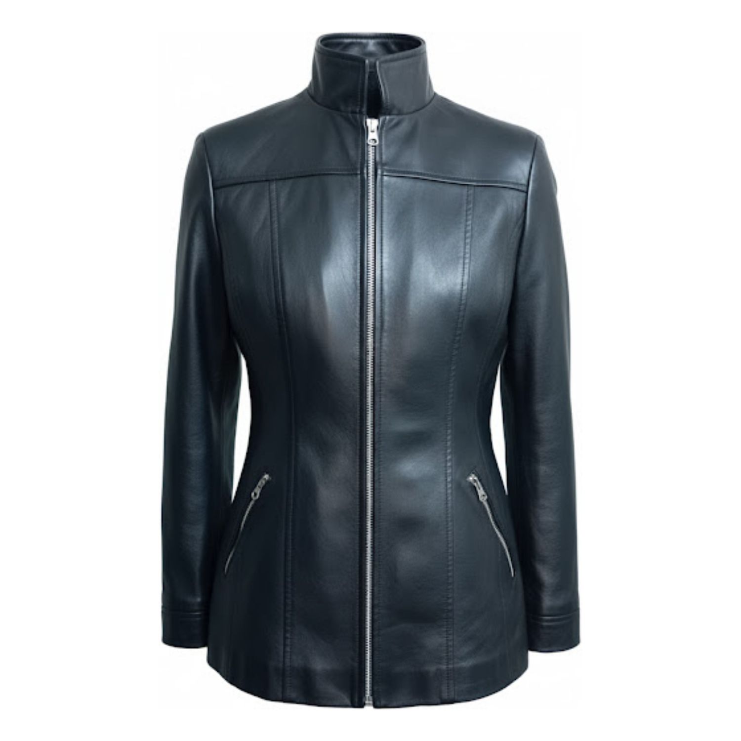 pelnoir women's leather jacket | slim fit black racer coat pelnoir women's leather jacket | slim fit black racer coat