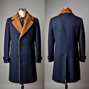 luxury two tone wool coat